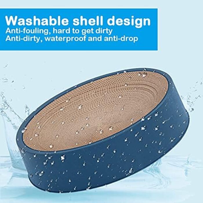 Котячий будиночок-крісло з картонної хвилястої гофрованої коробки XXL, BPS, з травою та котячою м'ятою, 44*10 см