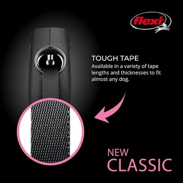 Рулетка для собак FLEXI New Classic, 3 м, XS, чорна