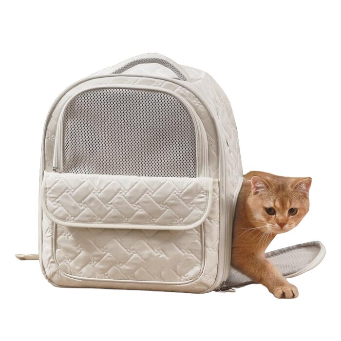 Рюкзак-переноска для тварин: регульований, дихаючий, для собак та котів | Легкий рюкзак для подорожей з сітчастими вставками, безпечний, з м'якими ременями, підходить для маленьких тварин