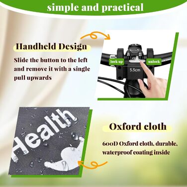 Складаний велосипедний кошик на кермо для собак, покупок, пікніків. З адаптером для керма