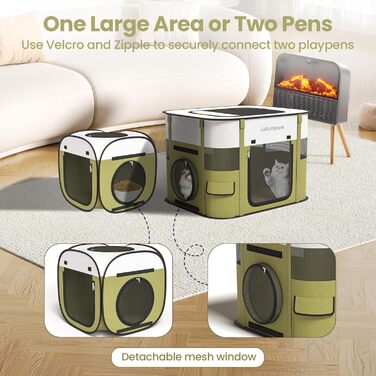 Переносний вольєр для котів та собак, водовідштовхувальний, міцний, для дому та вулиці, Pop-up, з сумкою, для подорожей та кемпінгу