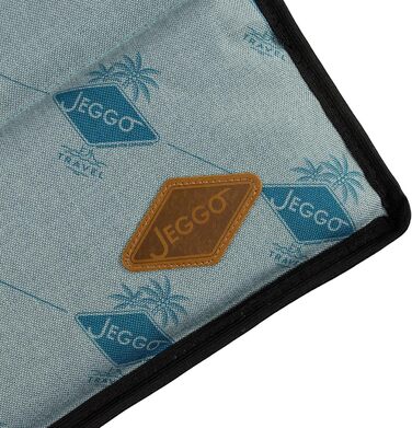 Килимок для собак JEGGO 'Cannes', компактний та мобільний, з ручкою для перенесення, для собак та людей, ідеальний для подорожей, водовідштовхувальний, Made in EU (Блакитний, Large)