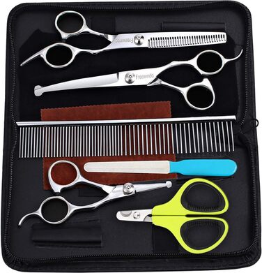 Набір для грумінгу собак та котів: професійна сталева ножиця з безпечною насадкою