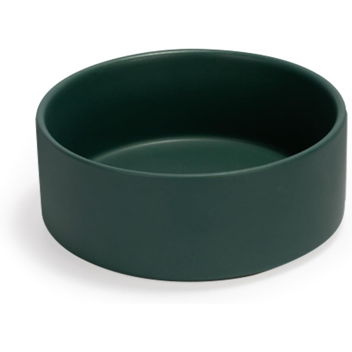 SPUNKYJUNKY Миска для собак та котів з кераміки, 1800 мл, зелена