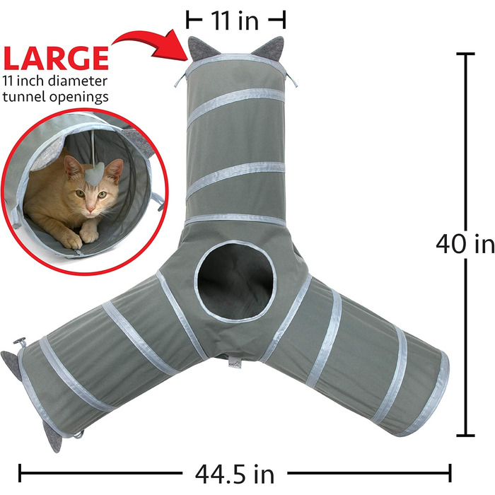 Ігровий тунель та лежак для котів Kitty City, тунель і іграшка для кошенят