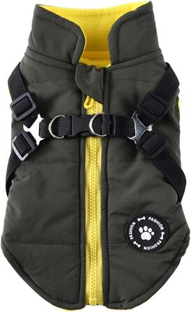 Зимовий теплий одяг для собак (бавовна, зелений, S) - водонепроникний, вітронепроникний, двосторонній