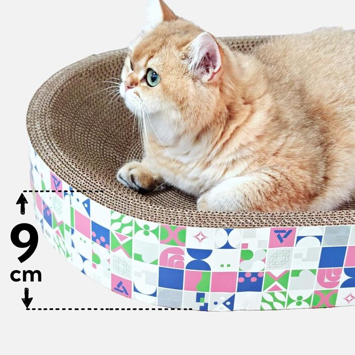 Кігтеточки для котів 2 шт. - овальні, 61 см, з лежаком, з картону, XXL (60x40x9 см)