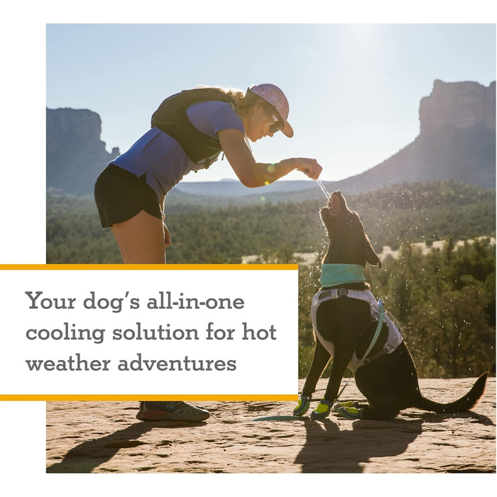 Охолоджувальний жилет-шлея для собак RUFFWEAR Swamp Cooler, легкий, регульований, з ручкою, 2 отвори для повідця, для спеки, фіолетовий, розмір S (56-69 см)