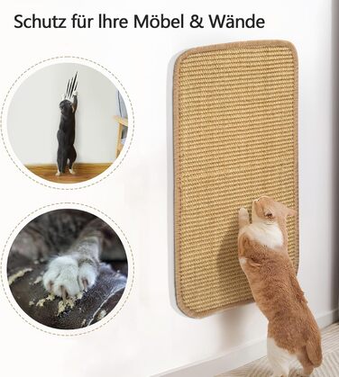 Килимок для котів з сизалю 2 шт., 50x25 см - захист від подряпин меблів