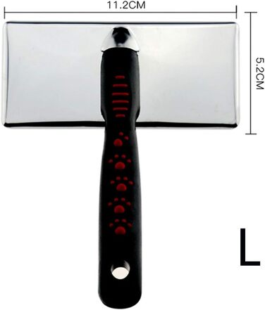 Професійна щітка для вичісування шерсті тварин Slicker Brush Plus Kamm, чорна (L) - для всіх порід