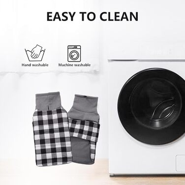 Теплий водонепроникний зимовий одяг для собак Dachshund (Такса), чорний, розмір S, в клітинку