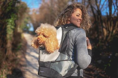 Переноска для собак та котів Ferplast KANGOO, сіра, 43x20x41.5 см, до 8 кг