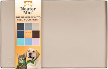 Силіконова підкладка під миску для собак і котів Neater Pet Brands, водонепроникна, захист підлоги, 40,6x25,5 см, капучино