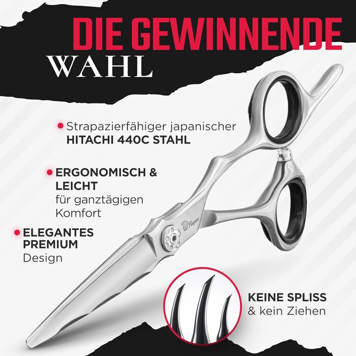 Професійна фризьорська ножиці Fagaci 6 дюймів з японської сталі для точного зрізу волосся, ножиці для волосся з лезами гострого як бритва, довговічні