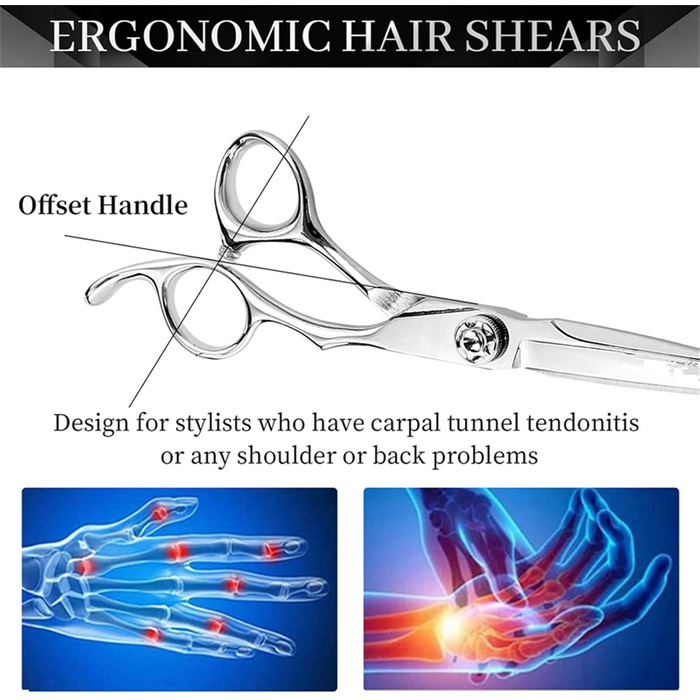 Набір професійних ножиць для грумінгу собак 6 дюймів: прямі та розріджуючі ножиці з нержавіючої сталі 440