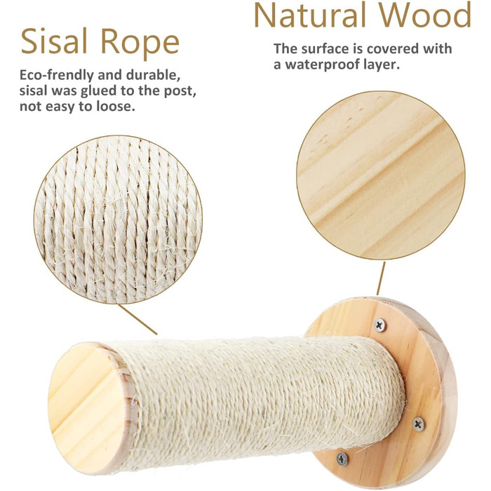 Сходинка для котів DaizySight на стіну: комплекс для лазіння, ігри та відпочинку (2 циліндри)