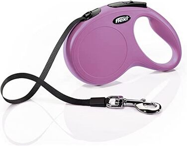Рулетка для собак Flexi New Classic M, стрічка 5 м, рожева, до 25 кг
