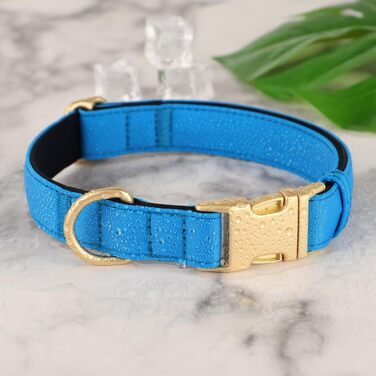 Нашийник для собак Didog з нейлону, м'який, з металевою застібкою, для великих, середніх собак, чорний, M (L: регульована шия 38-58 см, синій)