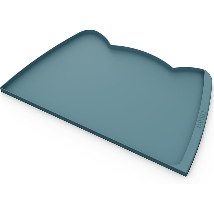 Підкладка під миску для собак та котів OHMO, 60x38 см, силіконова, неслизька, водовідштовхувальна, блакитна