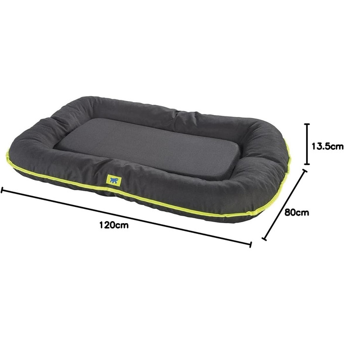 Будка для собак Ferplast Oscar 120, велика, чорна, водонепроникна, з антикіготок тканиною, 100 x 70 x 12 см