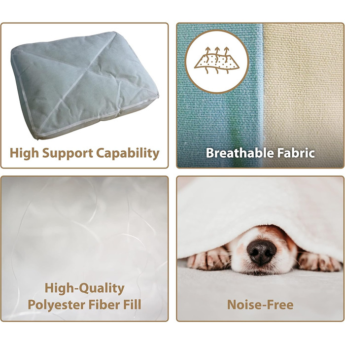 Гніздо для собак Ellie-Bo середнього розміру 71x48x10 см з смугастим покриттям чорного та коричневого кольорів, підходить для клітки 76,2 см (Blue with Grey Stripe, XXL - [L117 x W75 x H10cm])