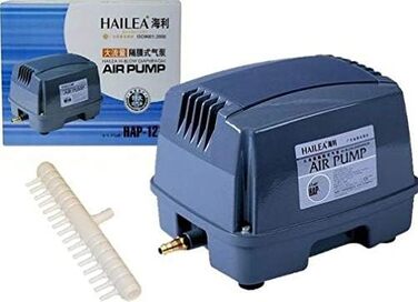Компресор Hailea HAP-120 Hi-Blow для ставка, аератор 90 Вт, мембранний насос для води, садова повітряна помпа, насичення киснем