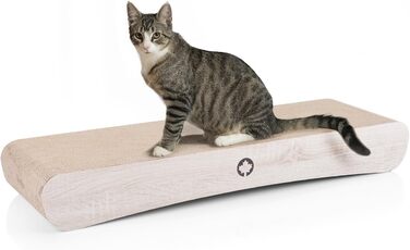Когтеточка CanadianCat Company Jumbo Wave XXL з натуральним деревним дизайном