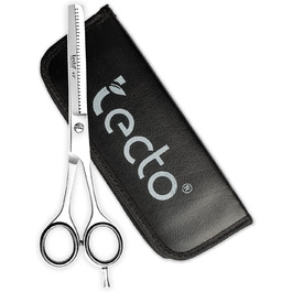 Професійна ножиця для догляду за волоссям, ножиці для стрижки, леза гострого бритви, загальна довжина 16,5 см, з шкіряним чохлом