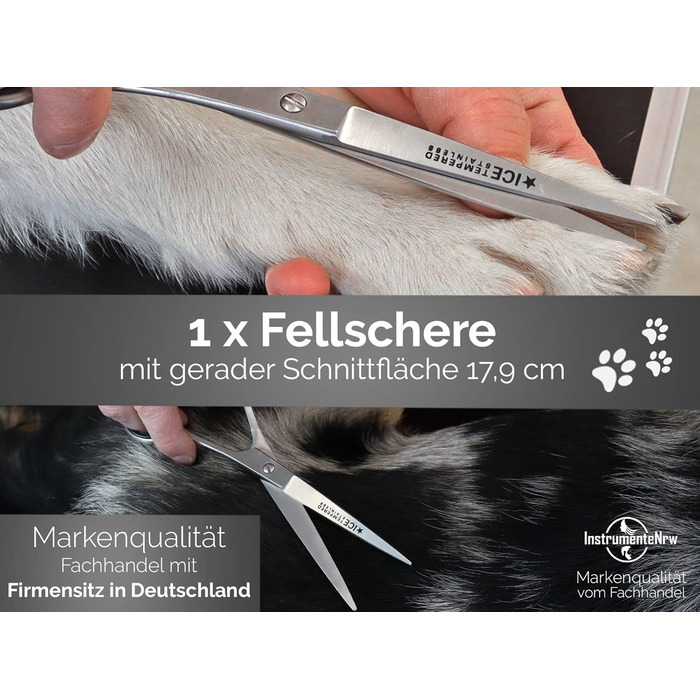 Набір професійних ножиць для стрижки собак Fellschere, 3 шт.