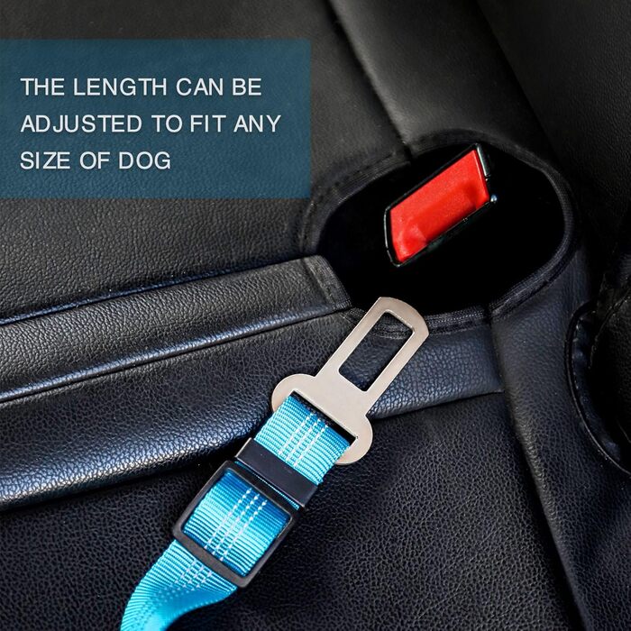 Автомобільний ремінь безпеки для собак IBWell з еластичною стрічкою-амортизатором, сірий, 70,1 см