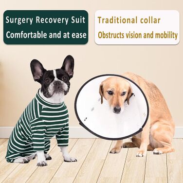 Воротник для собак після операції Axcimond, відновлювальний, для захисту ран, хірургічний, зелений (L)