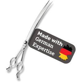 Професійна вигнута ножиця для собак EHASO | 23 см | Висока якість, Solingen | Довговічна