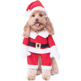 Костюм Санти для домашніх тварин Rubie's Walking, великий, червоно-білий, багатокольоровий