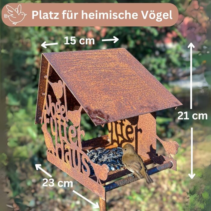 Пташник Maxito на стійкій підставці: стійкий до погодних умов, металевий, 135 см, для саду