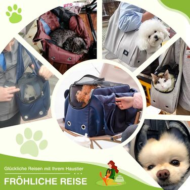 Сумка-переноска для собак та котів ALLSOPETS – легка, дихаюча, для подорожей та відпочинку (Сріблясто-сірий)
