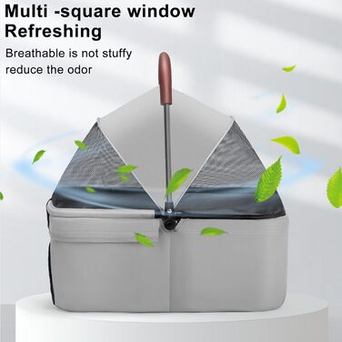 Дитяча коляска 2 в 1 для собак та дітей Loyliawa, складана, сіра