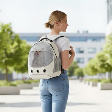 Сумка-переноска для собак та котів, сіра. Зручний регульований ремінь, для подорожей, прогулянок, транспортування