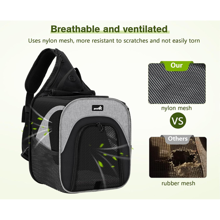 Транспортна сумка для кота Pecute: рюкзак для котів, чихуахуа, йоркширського тер'єра (до 3,5 кг), дихаюча, легка, складна