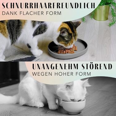 Миска для котів [Nala Collection] - широка миска для їжі | Силіконова миска | Миска для котячого корму (графітовий сірий)