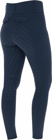 Легінси для верхової їзди Covalliero з повним силіконовим покриттям | Теплі, дихаючі та еластичні штани для верхової їзди з 2 кишенями для телефону | Осінньо-зимові штани для верхової їзди | Різноманітні кольори та розміри (34-36, Темно-синій)