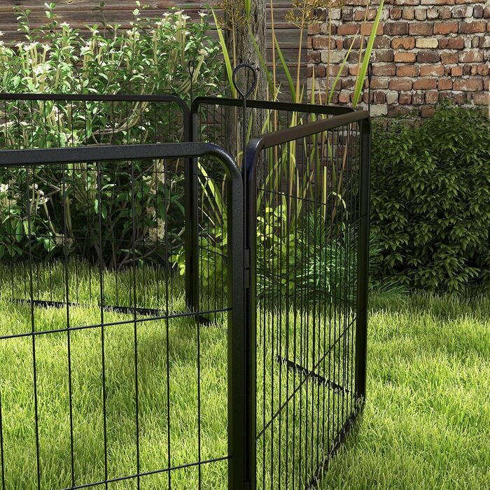 Клітка-загон для цуценят PawHut - металева, 80 x 60 см, чорна