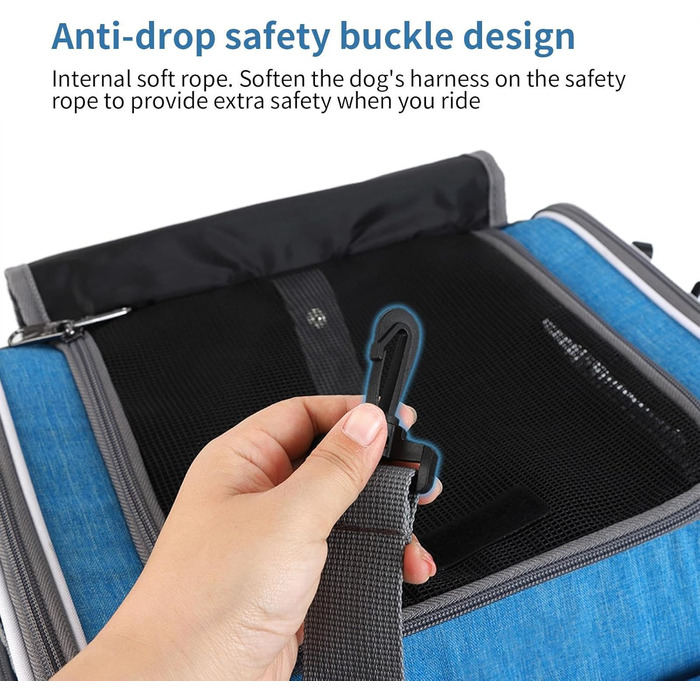 Корзина для собак на велосипед - зручна переносна сумка з вентиляцією для прогулянок, виїздів та активного відпочинку