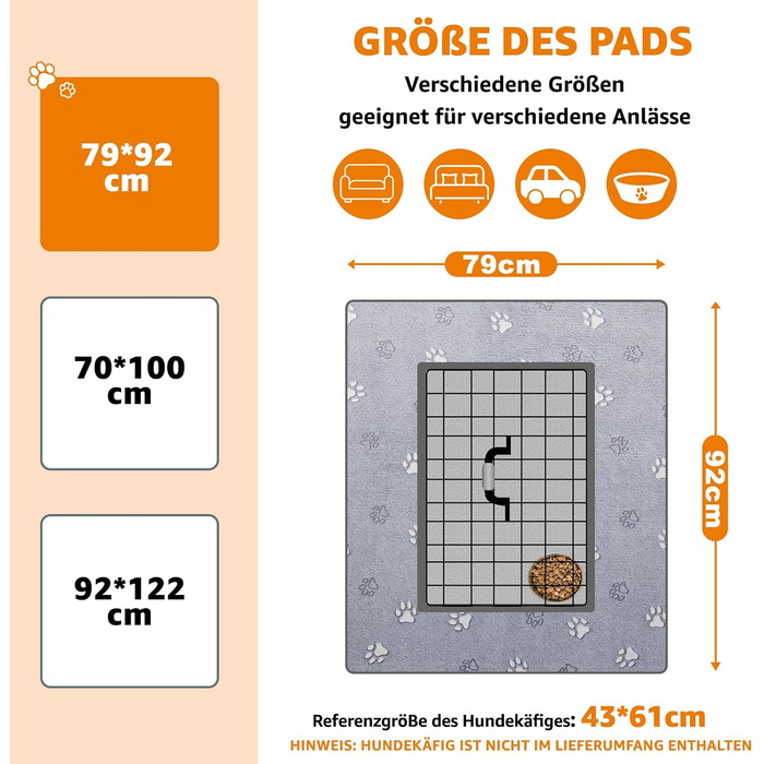 Підстилка для собак та цуценят PICK FOR LIFE, 2 шт., 79x92 см, швидко поглинаюча, для гігієни тварин