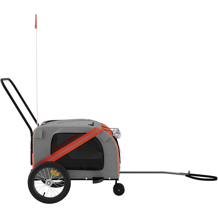 Фархач-причіп для собак Tidyard, водостійкий, з ПВХ-дах, міцна платформа, відбивачі та прапор для велосипеда, для прогулянок та активного відпочинку з маленькими собаками