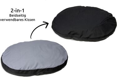 Подушка для тварин Karlie Kissen Oval, сіро-чорна, розмір 90x66x10 см