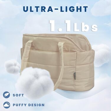 Легка переносна сумка для собак до 6,8 кг, степкова сумка-переноска для цуценят, з кріпленням для безпеки, дамська сумка для собак для подорожей/покупок (Коричнева)