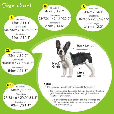 Дощовик для собак Mosucoir з відбиваючими елементами та регульованою капюшоном, водонепроникний, для великих собак (зелений, L)