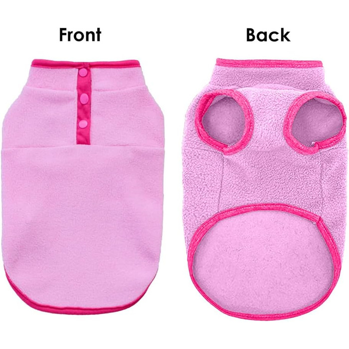 Флісовий пуловер для собак, тепла жилетка, одяг для собак, без рукавів, для цуценят, на зиму, тепла жилетка для собак, пуловер для маленьких та середніх собак та котів (Зелений). Зелений (X-Large, рожевий)
