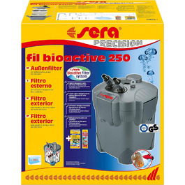 Зовнішній біофільтр sera fil bioactive 250 для прісноводних акваріумів, біологічно активний, готовий до підключення, оптимальна фільтрація, продуктивність 750 л/год, для акваріумів до 250 л