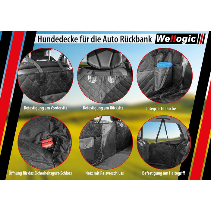 Накидка для собак у машину, захист заднього сидіння, килимок для собак, водовідштовхувальна, стійка до подряпин, універсальна